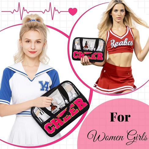 Chenille Letter MEDS Bag Clear Medical Medicine bag for Traveling Preppy Emergency Patch Bag with Handle and Zipper Waterproof Nylon Portable Makeup Bag for Women in Saudi Arabia