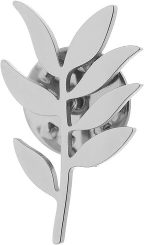 Gold Plate Stainless Steel Olive Branch Accessory Pins Men's Lapel Brooches Stainless Steel Gift Jewelry in Saudi Arabia