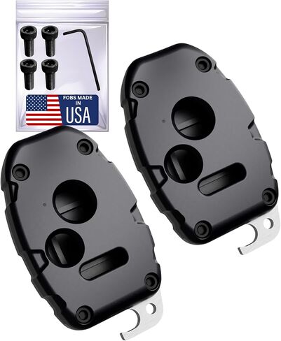 2 Pack USA-Made Honda Key Fob Shell | Crack-Resistant & Durable | Seamless Fit | Enhanced Longevity & Functionality | Integrated Bottle Opener | Easy DIY Installation (Black, 4 Button) in Kuwait