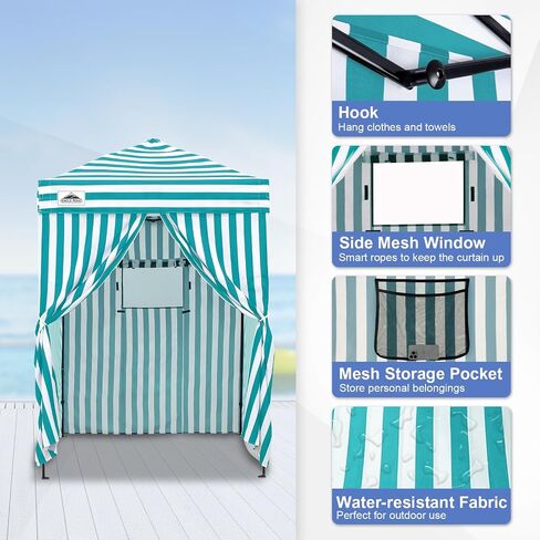 EAGLE PEAK Flex Ultra Compact 4x4 Pop-up Canopy, Sun Shelter, Changing Room, Portable Privacy Canopy Cabana for Pool, Fashion Photoshoots, or Camping, Dark Gray in Saudi Arabia