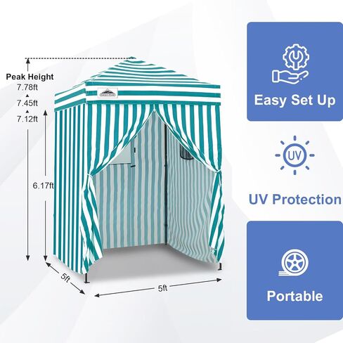 EAGLE PEAK Flex Ultra Compact 4x4 Pop-up Canopy, Sun Shelter, Changing Room, Portable Privacy Canopy Cabana for Pool, Fashion Photoshoots, or Camping, Dark Gray in Saudi Arabia
