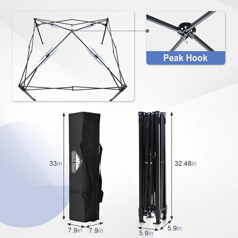 EAGLE PEAK Flex Ultra Compact 4x4 Pop-up Canopy, Sun Shelter, Changing Room, Portable Privacy Canopy Cabana for Pool, Fashion Photoshoots, or Camping, Dark Gray in Saudi Arabia