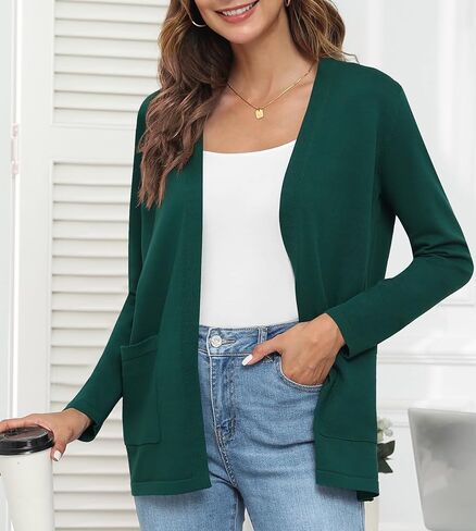 Womens 2024 Opening Cardigan Sweater Lightweight Cardigan Sweater Coat with Pocket Office Coat in Kuwait