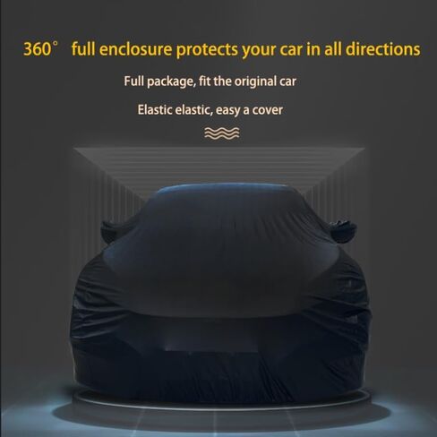 Black Faux Leather PU Car Cover Fit for C-orvette C8 2020-2025 Stretch Heavy Duty Outdoor Car Cover Compatible with Rear High Wing Spoiler C8 Accessories in Kuwait