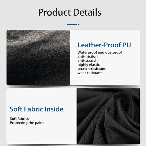 Black Faux Leather PU Car Cover Fit for C-orvette C8 2020-2025 Stretch Heavy Duty Outdoor Car Cover Compatible with Rear High Wing Spoiler C8 Accessories in Kuwait