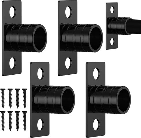 Pelopy 4 PCS داخل قوس Mount Curtain Rod Bracket 3/8 "Bracket Lodding 3/8" (النحاس) in Saudi Arabia