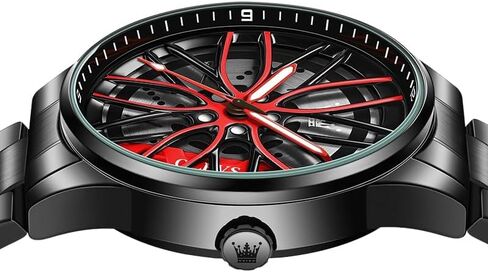 OLEVS Watches for Men 42MM Large Dial Skeleton with Luminous Waterproof Stainless Steel Fashion Dress Car Watch in Saudi Arabia