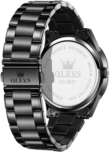 OLEVS Watches for Men 42MM Large Dial Skeleton with Luminous Waterproof Stainless Steel Fashion Dress Car Watch in Saudi Arabia