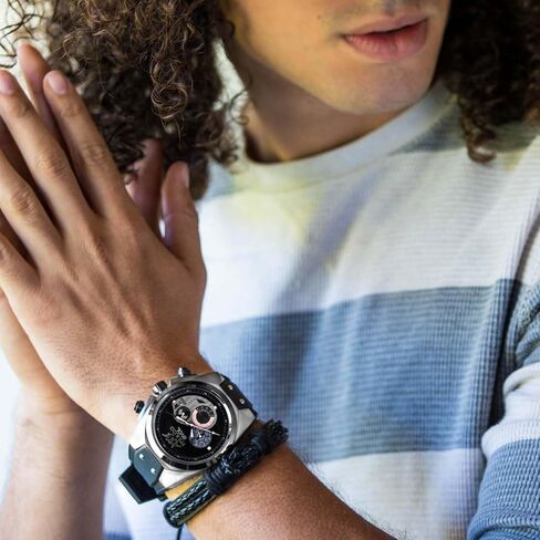 الساعات Mulco للرجال - EVOL ، علبة من الفولاذ المقاوم للصدأ مع شريط سيليكون معصم أبيض ، حركة الكوارتز متعددة الوظائف ، شاشة تمثيلية كبيرة للوجه ، 100 متر - مقاومة للماء in Kuwait