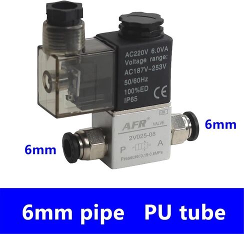 1pcs 12V 24V 220V Volt Pneumatic Electric Solenoid Valve 2 Position 2 Port Normally Closed Air Magnetic Valve 2V025-08(4mm hose pipe,DC24V) in Saudi Arabia