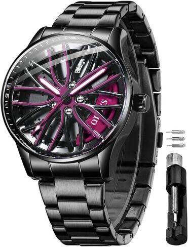 OLEVS Watches for Men 42MM Large Dial Skeleton with Luminous Waterproof Stainless Steel Fashion Dress Car Watch in Saudi Arabia