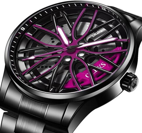OLEVS Watches for Men 42MM Large Dial Skeleton with Luminous Waterproof Stainless Steel Fashion Dress Car Watch in Saudi Arabia