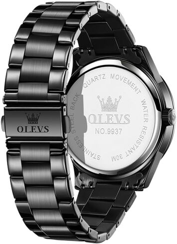 OLEVS Watches for Men 42MM Large Dial Skeleton with Luminous Waterproof Stainless Steel Fashion Dress Car Watch in Saudi Arabia