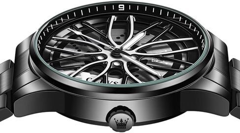 OLEVS Watches for Men 42MM Large Dial Skeleton with Luminous Waterproof Stainless Steel Fashion Dress Car Watch in Saudi Arabia