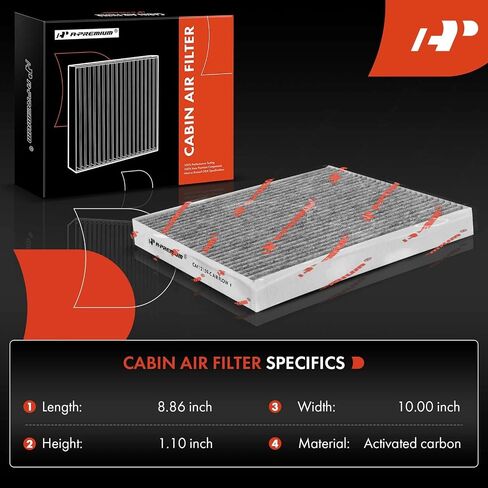 A-Premium 2-PC Cabin Air Filter with Activated Carbon Compatible with Hyundai Sonata 2016-2019 & Kia Optima 2016-2020, Replace# 97133C1010 in Saudi Arabia