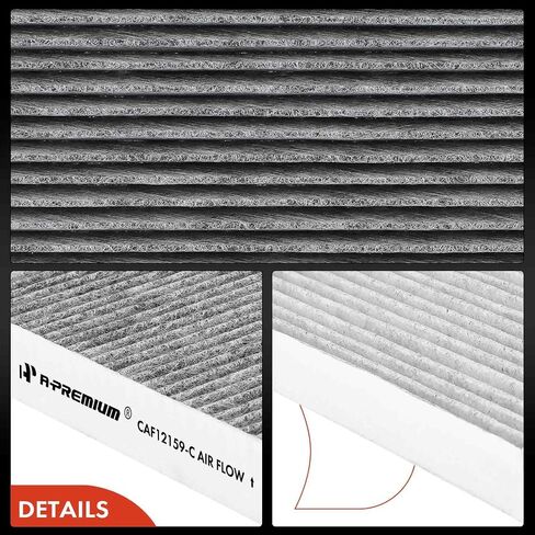 A-Premium 2-PC Cabin Air Filter with Activated Carbon Compatible with Hyundai Sonata 2016-2019 & Kia Optima 2016-2020, Replace# 97133C1010 in Saudi Arabia