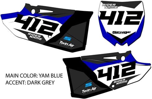 2022-2025 YZ 250 2-Stroke SG63 MX Number Plates Senge Graphics Kit متوافقة مع Yamaha in Saudi Arabia