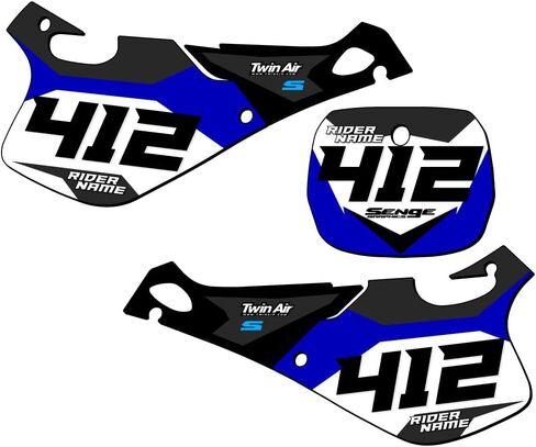 2022-2025 YZ 250 2-STROKE SG63 Custom MX Number Plates Senge Graphics Kit Compatible with Yamaha in Saudi Arabia