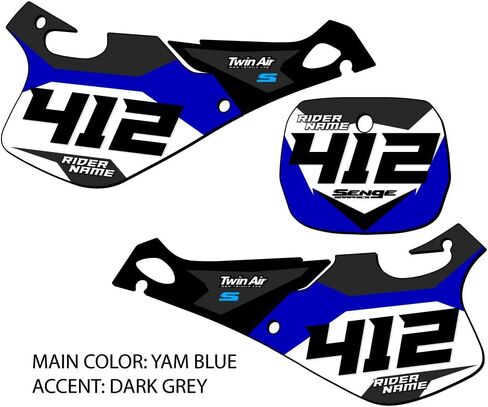 2022-2025 YZ 250 2-STROKE SG63 Custom MX Number Plates Senge Graphics Kit Compatible with Yamaha in Saudi Arabia