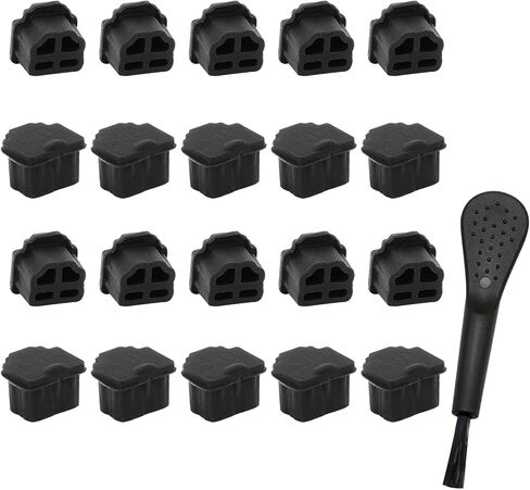 10pcs Mini HDMI مضاد الغبار غطاء غطاء المقابس HDMI المنفذ الإناث غطاء محامي السيليكون الناعم للتلفزيون ، وأجهزة الكمبيوتر مع فرشاة التنظيف in Kuwait