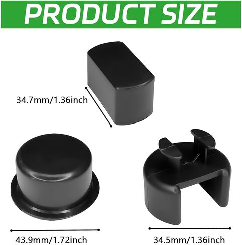 4PCS Tailgate Bushing Kit for Dodge Ram Ford F-Series Lincoln Models, Tail Gate Hinge Inserts, Black ABS Painted Door Mount Hinges in Kuwait
