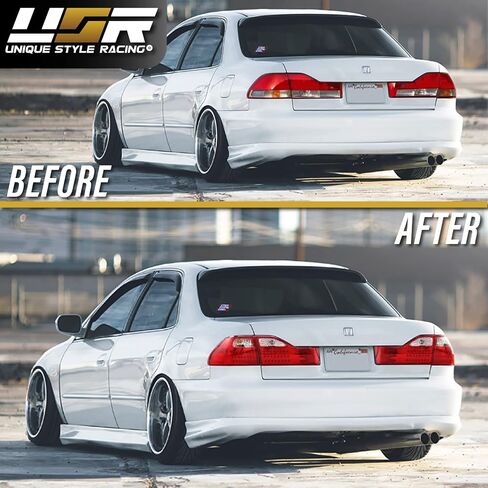 USR DEPO 01-02 Accord Tail Lights - JDM Style Red/Clear Lens LED Rear Tail Lamps Set Compatible with 2001-2002 Honda Accord 4 Doors Sedan in Saudi Arabia