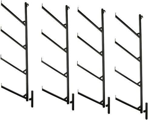 Mytee Products 3 Pack of 4 Tier Shipping Container Pipe Rack with 18"(L) x 64"(H) - Black Powder Coated Steel Rack for Heavy Duty Trailer Containers - Easy to Assemble & Remove in Saudi Arabia
