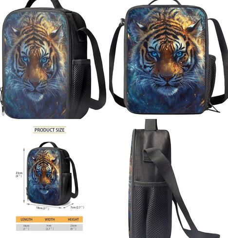 Cool Tiger School Backpack for Boys 8-12 Large Capacity Kids Backpack with Lunch Box Set Adjustable Strap Bookbag for School Kids 4pcs Primary Middle School Casual Daypack in Kuwait