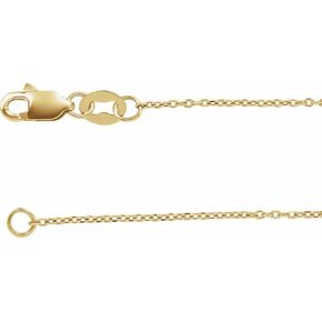1.1mm Diamond-Cut Cable Chain Necklace Secure Lobster Clasp Closure in Kuwait