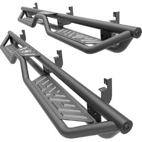 Running Boards Side Steps Compatible with 2015-2025 Chevy Colorado & GMC Canyon Crew Cab (4 Full Size Doors), Two Stairs Design Bolt-on Side Rails Step Nerf Bar (Textured Black) in Kuwait