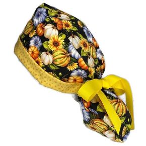 Ponytail Scrub Cap Pumpkin Harvest Scrub Hat Scrub Caps for Women in Kuwait