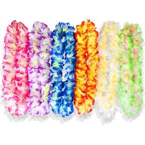 GoldDawn Premium Hawaiian Leis, Artificial Flowers for Party Supplies and Luau Decorations, Meticulously Handcrafted, Elevate Your Celebration with Exquisite Flower Necklaces (6 Colors) in Kuwait