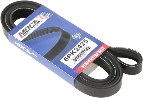 MOCA 6PK2425 Serpentine Belt Fit 02-06 لـ Chevy Avalanche 2500 8.1L & 05-07 for Ford Freestar 3.9L & 04-09 لـ SAAB 9-5 2.3L & for Mercury Monterey 4.2L in Saudi Arabia