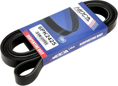 MOCA 6PK2425 Serpentine Belt Fit 02-06 لـ Chevy Avalanche 2500 8.1L & 05-07 for Ford Freestar 3.9L & 04-09 لـ SAAB 9-5 2.3L & for Mercury Monterey 4.2L in Saudi Arabia