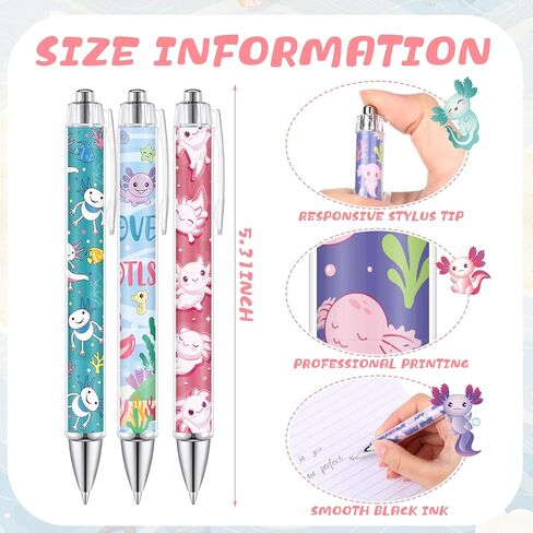 12 Pcs Animal Lover Gift Christmas Gift Bee Sloth Cat Flamingo Flower Llama Corgi Highland Cow Horse Dachshund Pug Ballpoint Pen Cute 1.0 mm Black Ink Pen for Office(Pug) in Kuwait