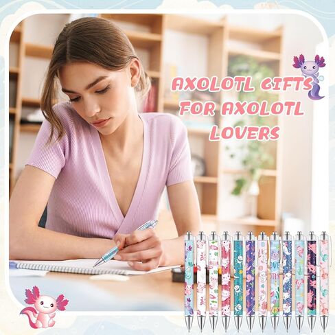 12 Pcs Animal Lover Gift Christmas Gift Bee Sloth Cat Flamingo Flower Llama Corgi Highland Cow Horse Dachshund Pug Ballpoint Pen Cute 1.0 mm Black Ink Pen for Office(Pug) in Kuwait