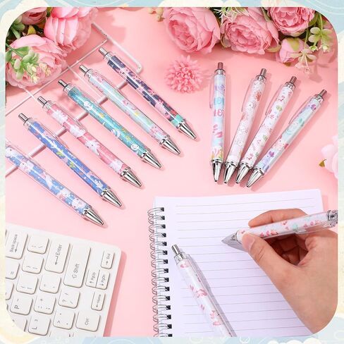 12 Pcs Animal Lover Gift Christmas Gift Bee Sloth Cat Flamingo Flower Llama Corgi Highland Cow Horse Dachshund Pug Ballpoint Pen Cute 1.0 mm Black Ink Pen for Office(Pug) in Kuwait