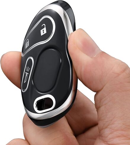 ELOHEI Key Fob Cover for Chevy, Premium Soft Key Fob Case Compatible with 2000-2007 Chevrolet Silverado Avalanche Equinox Suburban S10 Tahoe Trailblazer GMC Envoy Sierra Yukon Buick Rainier(White) in Saudi Arabia