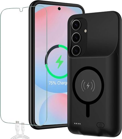 علبة البطارية لـ Galaxy S25 Ultra ، 12000mAH CATER-CATERATE CASE CASE SMART RESERGEAL in Kuwait