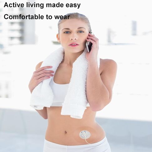60Pcs Universal Adhesive Patches for CGM and Insulin Pumps, 0.8-Inch Hole, Breathable Clear Patches & Waterproof CGM Sensor Patches 10-14Day, CGM Protection, Pre-Cut Adhesive Tape, Skin-Friendly Patch in Kuwait