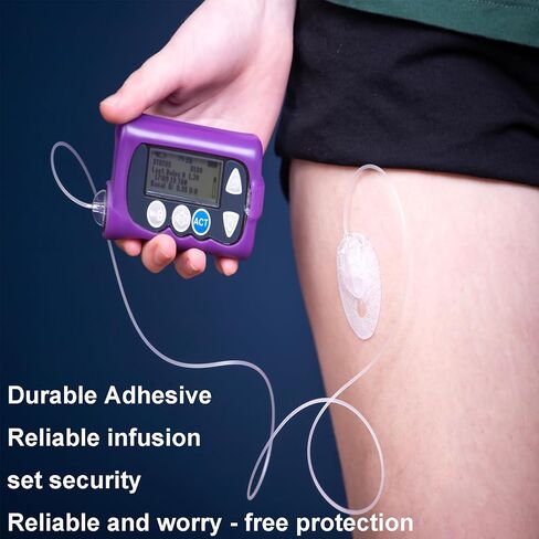 60Pcs Universal Adhesive Patches for CGM and Insulin Pumps, 0.8-Inch Hole, Breathable Clear Patches & Waterproof CGM Sensor Patches 10-14Day, CGM Protection, Pre-Cut Adhesive Tape, Skin-Friendly Patch in Kuwait