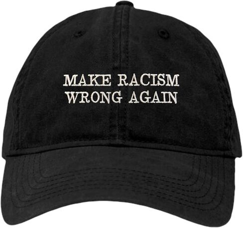Go All Out Adult Make Racism Wrong Again Embroidered Hat in Saudi Arabia