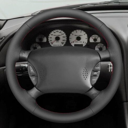 Mewant for Mustang Teadering Wheel Cover 1994-2004 WLEAR LEATHER LEATHER LEATHER WELL FORD Ford Mustang in Saudi Arabia
