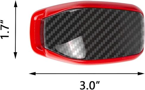 x xotic tech Glossy Black w/Red Gear Shift Knob Cover Trim Compatible with Toyota Toyota Highlander (XU70) 2020-up, RAV4 (XA50) 2020-up, Venza 2021-2024 Car Interior Accessories in Saudi Arabia