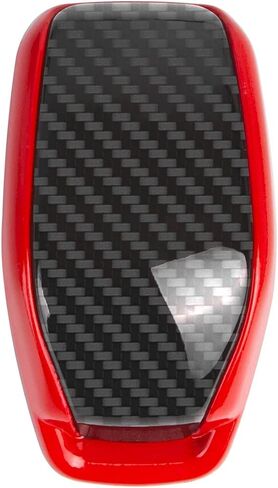 x xotic tech Glossy Black w/Red Gear Shift Knob Cover Trim Compatible with Toyota Toyota Highlander (XU70) 2020-up, RAV4 (XA50) 2020-up, Venza 2021-2024 Car Interior Accessories in Saudi Arabia