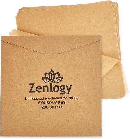 8x8 Parchment Squares (200 sheets) - Unbleached, Non-stick, Pre-cut Parchment Paper - Fits 8x8 Brownie Square Pans and Toaster Oven Trays, and Air Fryer - Great for Wraps, Baking, Roasting in Saudi Arabia