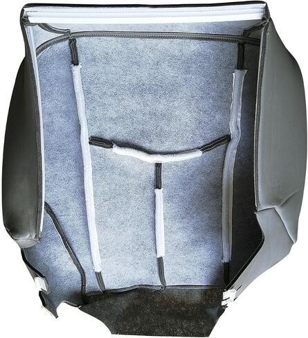 Leather Seat Cover for Chevy Silverado GMC Sierra 1500 2500 3500 Yukon Suburban Avalanche Tahoe 2003-2006, Driver and Passenger Side (Front Gray) in Saudi Arabia
