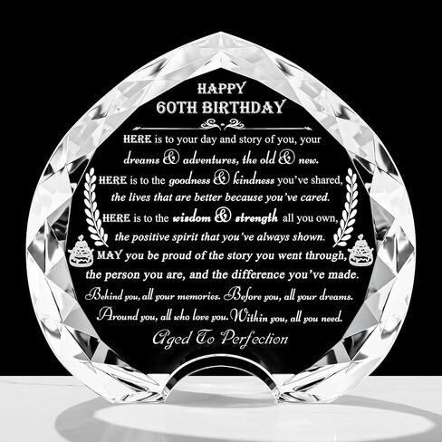 70th Birthday gifts for Women Men - Crystal Heart Gifts Personalized 1954 70 Year Old Birthday Present For Her Him - Happy 70th Birthday Gifts Ideas For Mom Dad Unique in Saudi Arabia