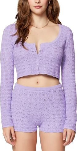 florence by mills Women's Le Pointelle Sweater Lace Cardigan in Saudi Arabia