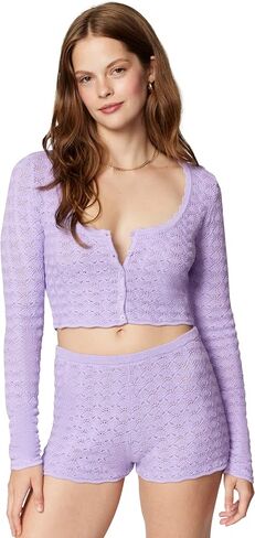 florence by mills Women's Le Pointelle Sweater Lace Cardigan in Saudi Arabia
